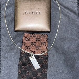GUCCI sterling silver pendant and necklace